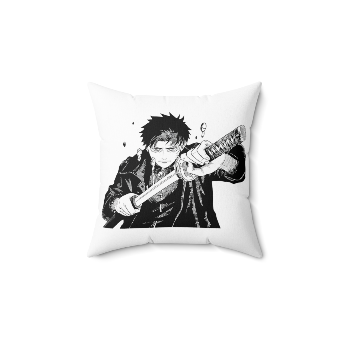 Flame of the Warrior Kagurabachi Throw Pillow